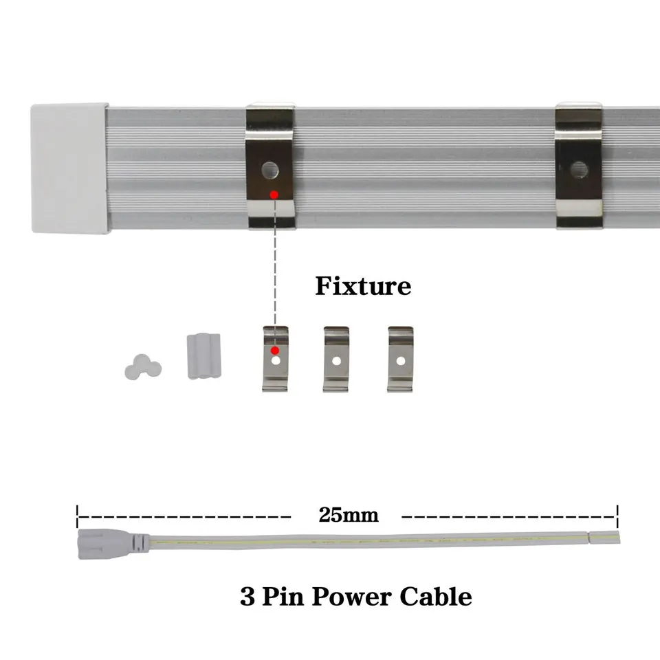 8ft LED أنبوب ضوء مخزون في الولايات المتحدة 4ft 5ft 6ft V شكل مصابيح LED متكاملة 8 أقدام مبرد باب الفريزر إضاءة LED