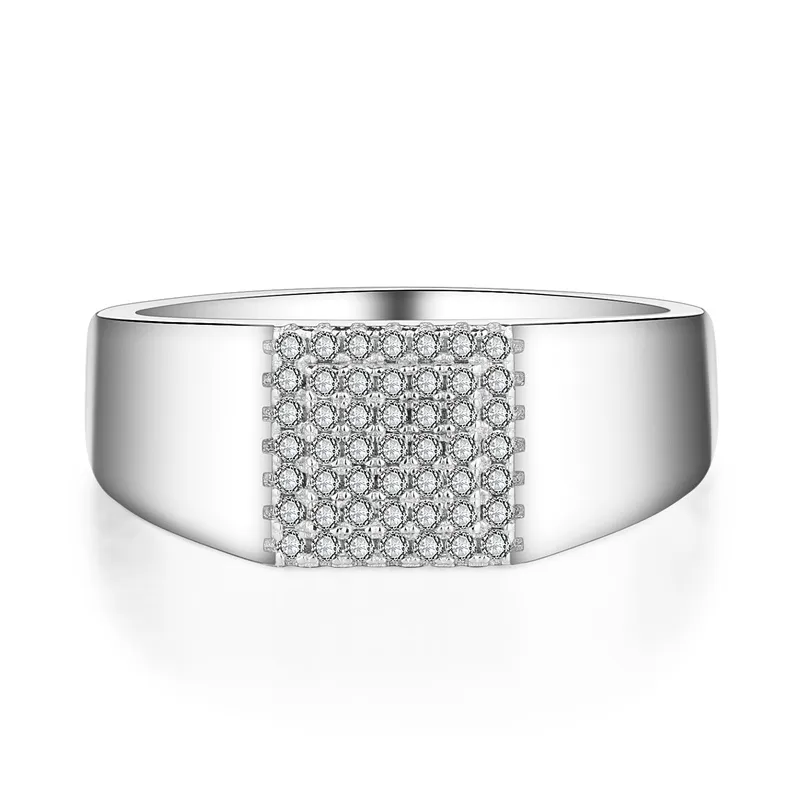 Yhamni original Real Solid 925 Sterling Silver Ring Luxury CZ Diamond Man Jewelry Rings Engagement MJZ0254366370