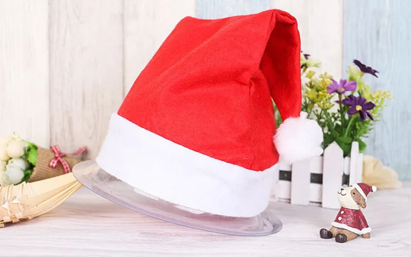 DHL Livraison gratuite Nouveau Noël Cosplay Chapeaux Épais Ultra Doux En Peluche Chapeau De Père Noël 26 * 35cm Adultes Mignons Casquette De Noël Fournitures De Noël 300