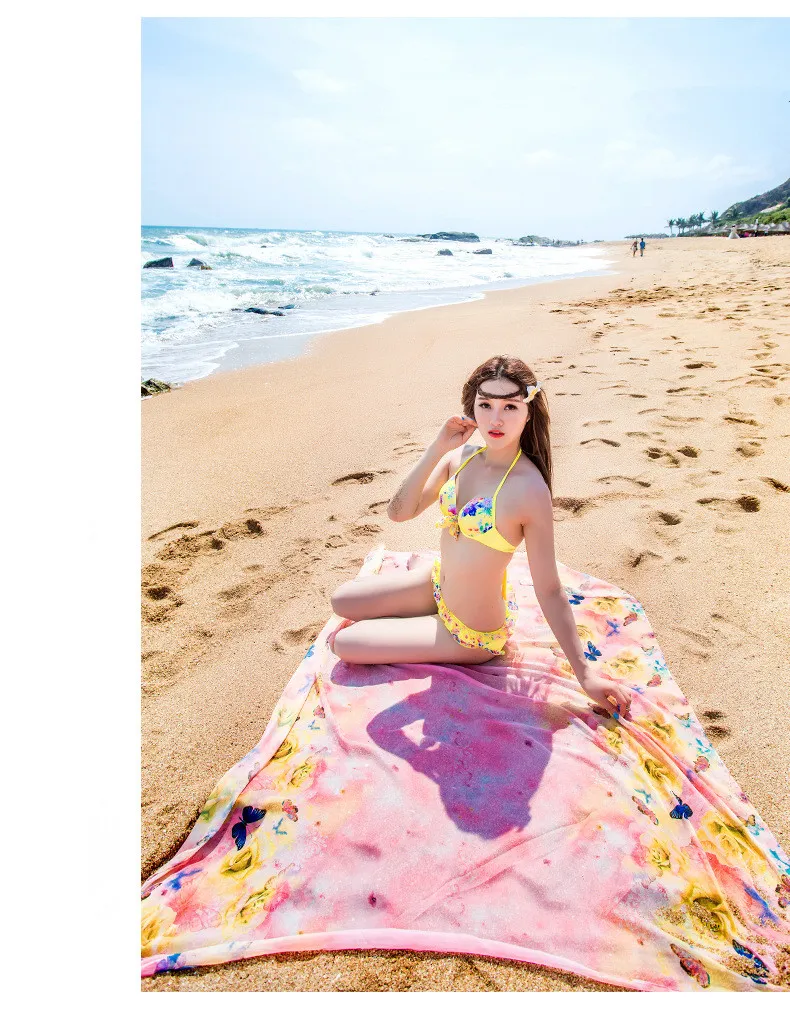 新しい女性の日焼け止め水着シフォンスカーフ多機能スカーフベールカバーアップレディービーチタオル10ピース/ロット送料無料