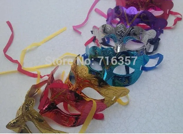 fashion mask gold shining plated party mask wedding props masquerade mardi gras mask mix color