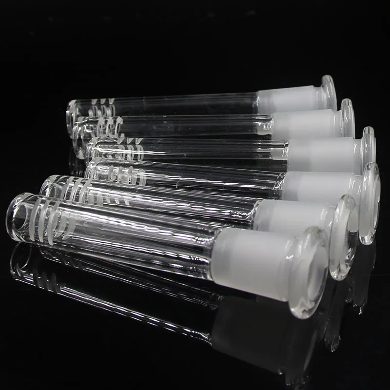 diffuseur / réducteur de tige en verre 14.4mm 18.8mm Tube Stem Downstems en verre pour bol en verre bong en verre Pipe à fumer