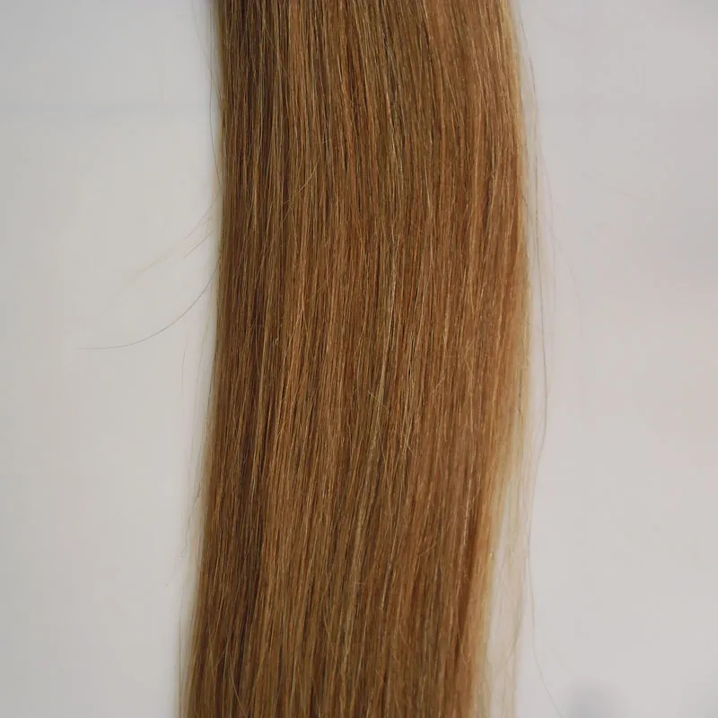 Tape in Menselijk Hair Extensions Braziliaans Haar Rechte 30G 40G 50G 60G 70G 20 stks # 8 Lichtbruine Huid inslag Menselijk Haar