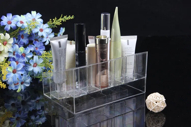 Acryl Make-up Organizer Clear Acryl 24 Lippenstift Houder Display Stand Cosmetische Organizer Makeup Case Make-up Tassen Cosmetica Bag