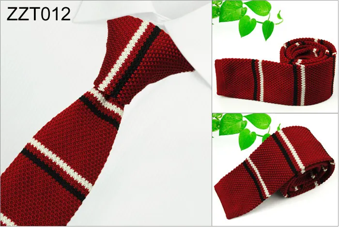 Cravatta a maglia Cravatte piatte i 145 * 5 cm Cravatta stretta da uomo Cravatta a righe cravatta da lavoro da uomo Regalo di Natale