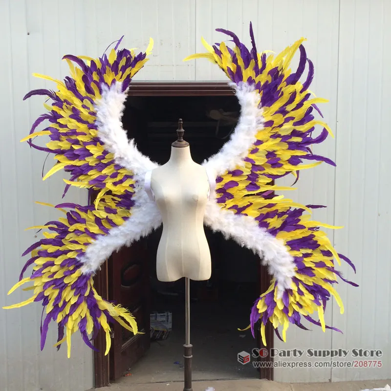 Ny COS Costume Sexig Midja Form Angel Feather Wings For Modells fotografi Catwalk Show Visar Shooting Props EMS Gratis frakt