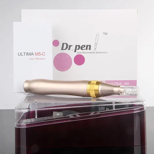 Le plus nouveau stylo derma en métal doré rechargeable Dr. Pen Auto soins de la peau électrique micro aiguille Derma timbre thérapie stylo Anti-âge