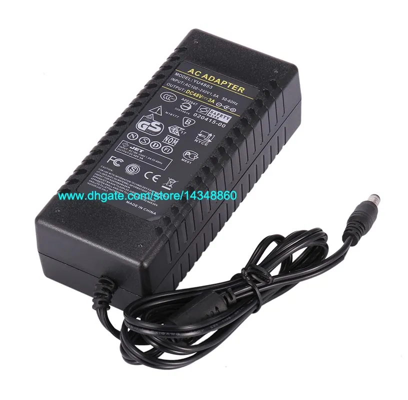 AC DC 48V 3A Power Supply Adapter 2A Charger Transformer For LED Strip Light CCTV Camera With IC Chip 