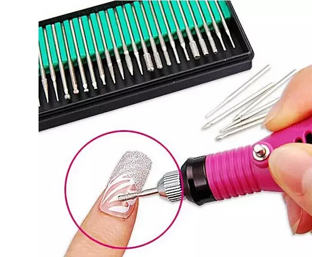 Perceuse à ongles électrique rose professionnelle, Machine de manucure avec forets 110v 240v, prise facile à utiliser 9535639