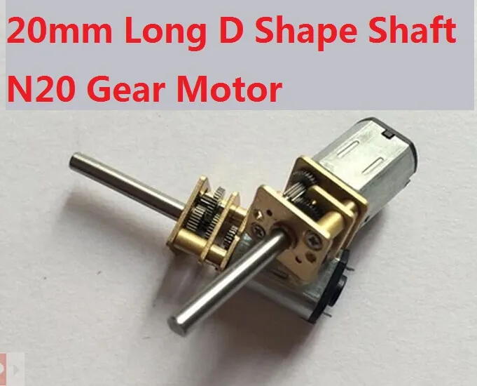 4pcs 12GAN20 DC 3-12V 15-1000RPM Gear Motor of Miniature DC Motor Metal Gear Box With 20mm Length D Shape Shaft Diameter