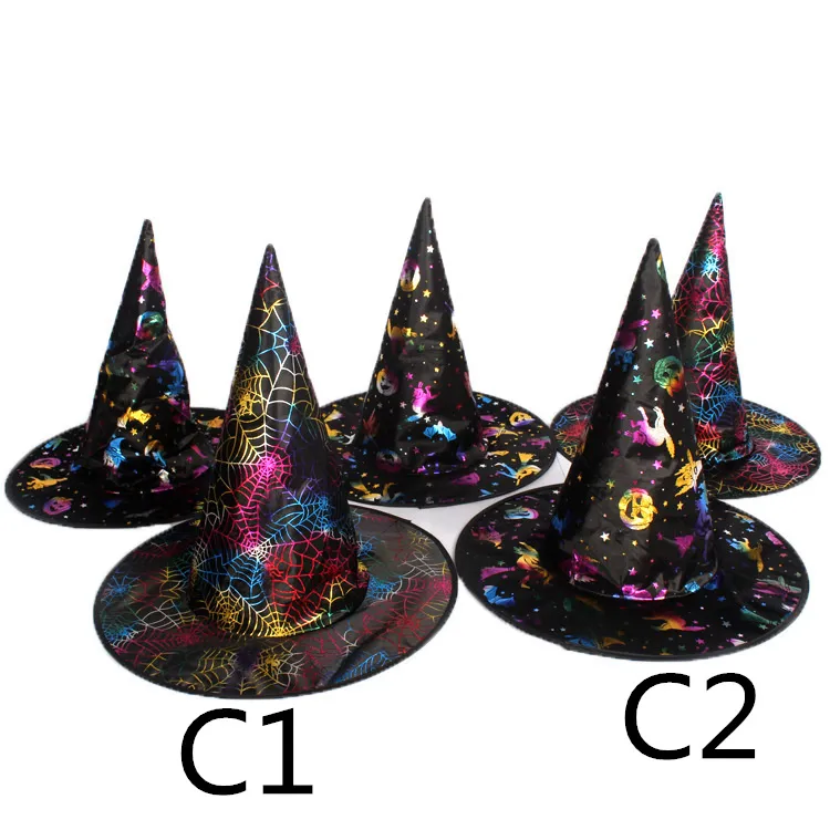 Halloween Witch hats caps costumes cosplay Props party adult and child decorations ornament accessories prop scary, 8 item you can choose