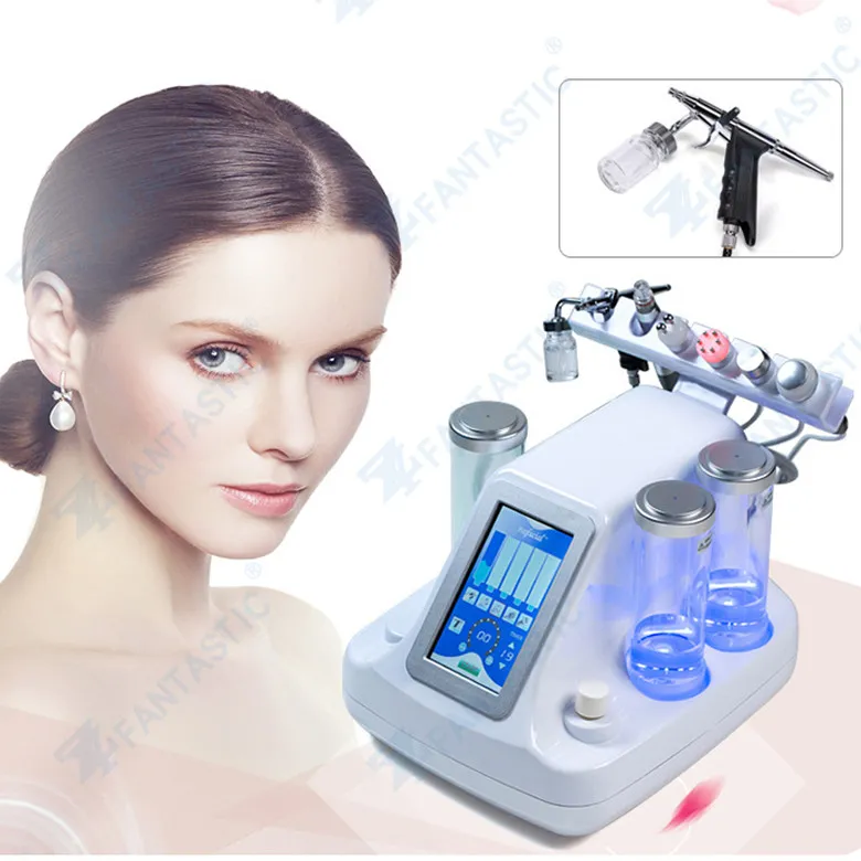 6 in 1 hydro dermabrasion 물 산소 제트 필링 다이아몬드 깊은 클렌징 블랙 헤드 리무버 스킨 케어 하이드로 페이셜 머신