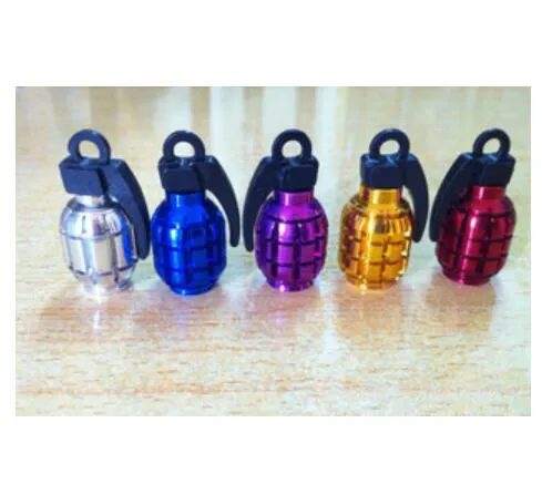 (100 pieces /lot ) Wholesale alloy Grenades model tire Schrader valve blue silver red purple gold American valve
