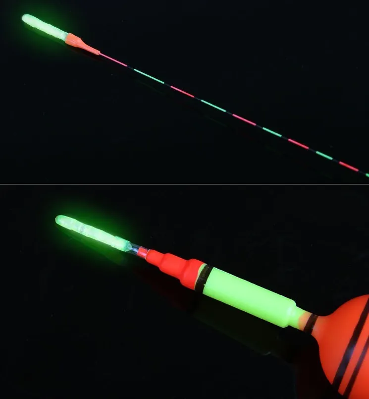 Rompin /5bag Fishing Float Light stick Fishing Rod Tip Bait Alarm Night Fish Bobber Glow Stick visible 3.0x25mm 4.5*37mm