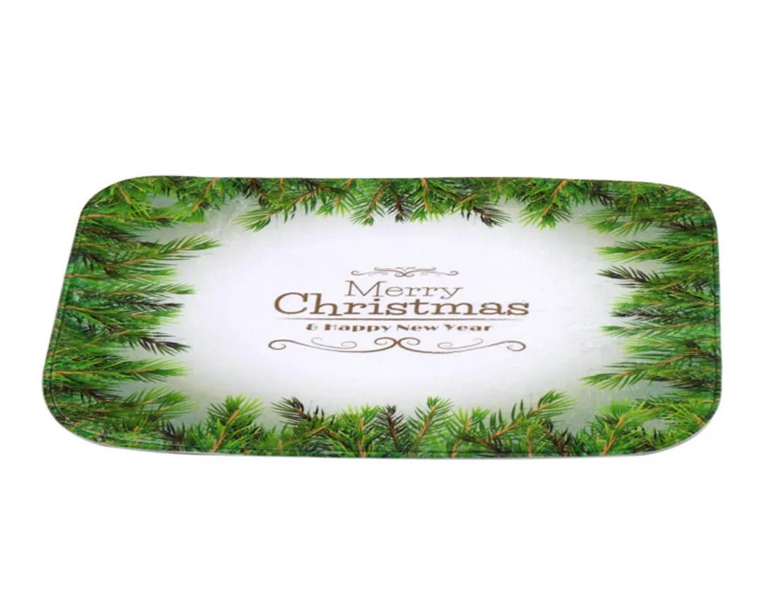 40 * 60 cm Zielony liść Christmas Mats do kąpieli antypoślizgowe Dywaniki Coral Fleece Dywan do łazienki Doors Doormat Online