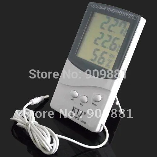 Wholesale LCD Indoor Outdoor Digital Thermometer Hygrometer Home Office MAX MIN Temperature