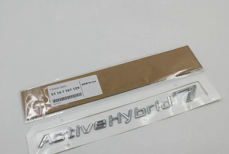 5 adet / grup Orijinal Aktif Hibrid 3/5/7 Ayrı Ince Metal Çinko Alaşım Araba tasarım Çivisiz Amblem Rozet 3D Sticker Kuyruk Mark BMW için