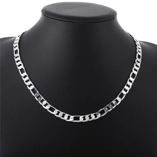 8 мм плоское ожерелье с конским кнутом из стерлингового серебра STSN018fashion 925 серебряные цепочки ожерелье заводское Рождество gi2251454