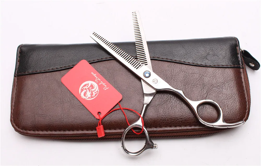 JEISENYU Friseurschere 4,5 Zoll, 440C Edelstahl - Scharfe Schere Mit Kamm Und Tasche, Lila