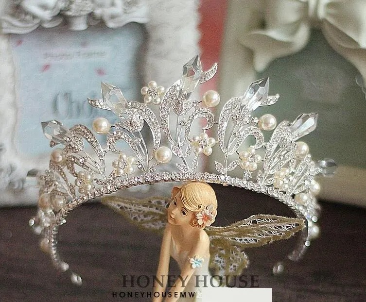 Snow Queen Crown Tiaras Wedding And Party Hair Jewelry May Style Spedizione gratuita La migliore vendita
