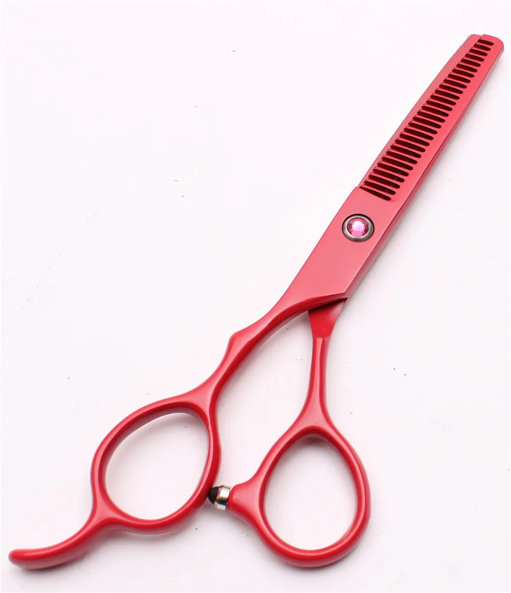 Professional Red Left Handed Hair Extension Scissors 6 17.5cm Japan 440C  With Customized Logo Barbers Hairdressing Shears And Style Tools C8001 From  Xzg0506, $10.7