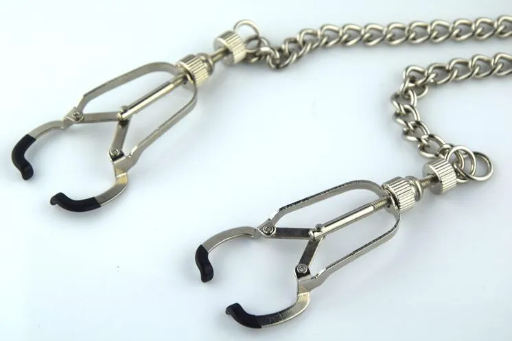 Vrouwelijke Metalen Roestvrij Stalen Tepel Clips Bondage Klemmen Borststimulator Stretching Apparaat Met Ketting Volwassen Bdsm Producten Sex To8164030