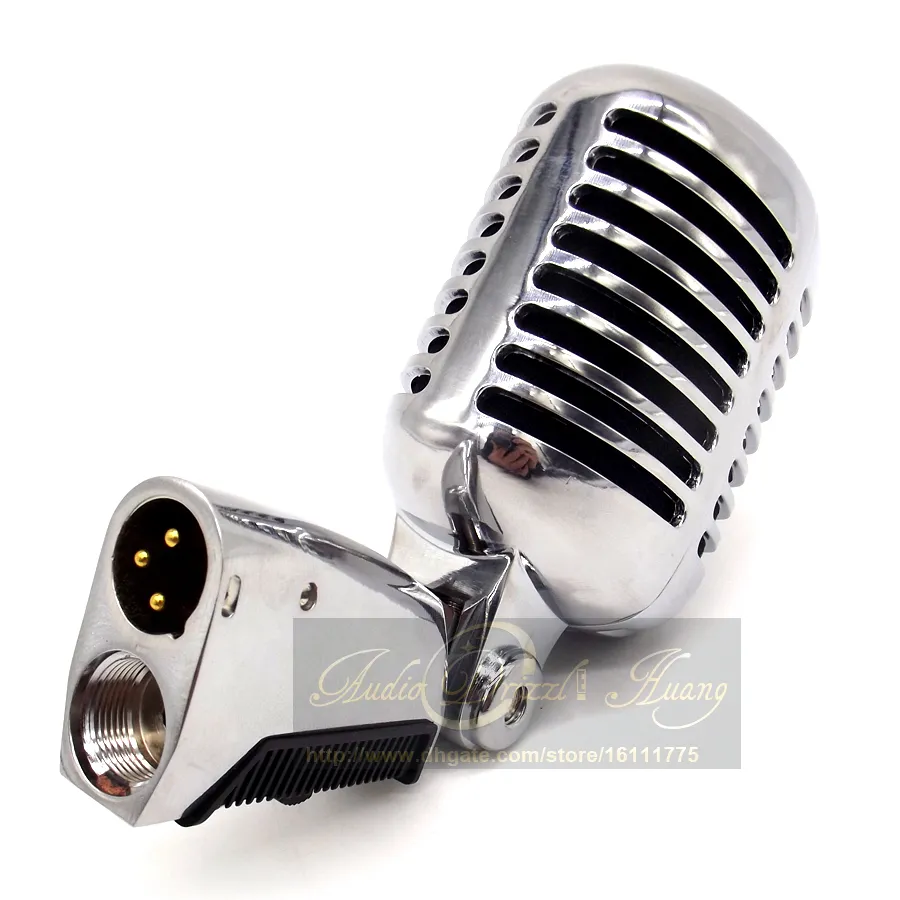 Professionnel Argent 55SH Série II Rétro Classique Dynamique Vintage Microphone Filaire Style Ancien Micro Vocal Pour KTV Karaoké Studio Recor7337677