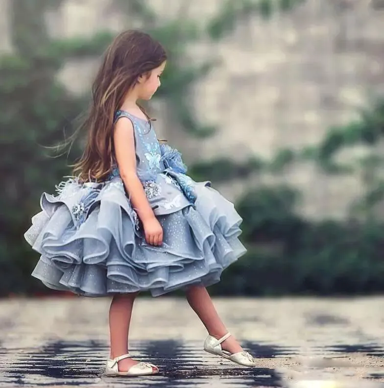 Dusty blue sale girls dresses
