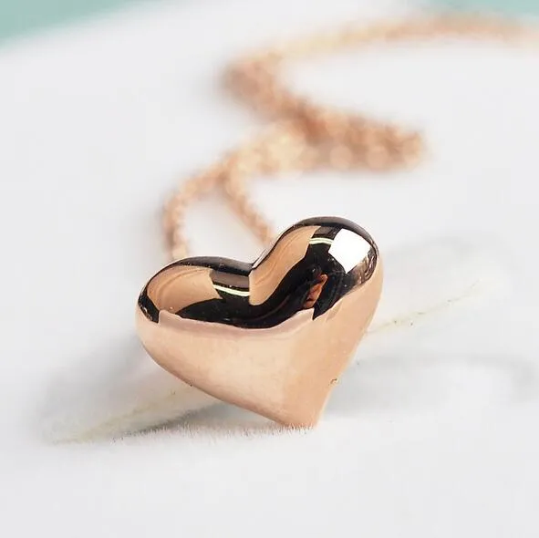 2016 summer fashion heart pendant necklace for women,18k rose gold filled jewelry ,Gold Plated chains necklaces