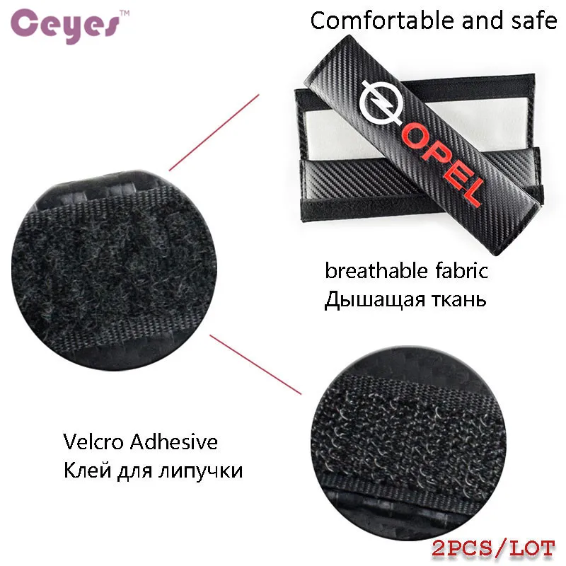 Carbon Fiber Safety Belt Cover for Opel astra gh insignia mokka vectra zafira corsa Seat Belt Cover Car Styling lot7134594