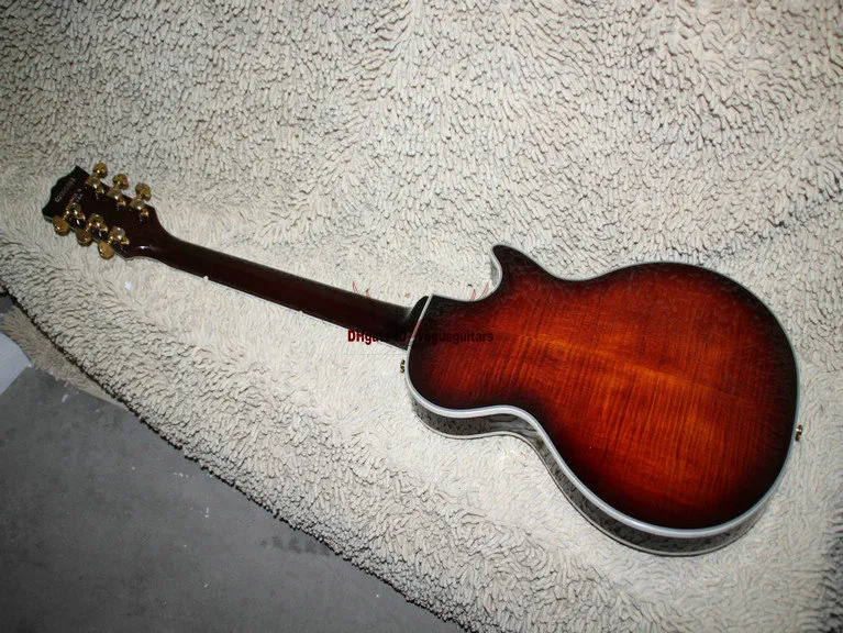 Bütün gitarlar özel sol elle gitar içi boş gövdesi elektro gitar siyah kiraz 6171621