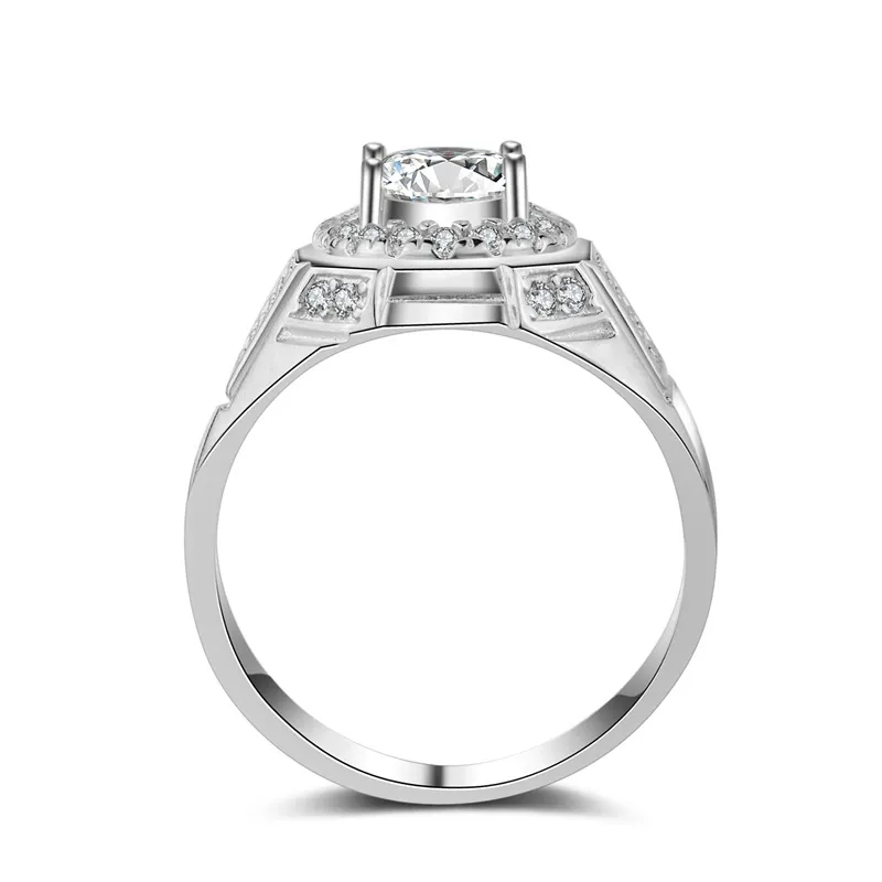 YHAMNI Fashion Yellow Gold/White Gold Color Ring Luxury Gold Filled 2 Carat SONA CZ Diamond Men Engagement Wedding Rings MJZ030