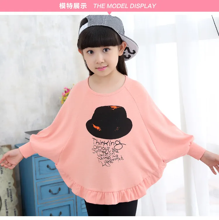 2023 New Arrival Kids Clothings Children Tops & Tees Girl T-Shirts Top Quality Cute Clothings Baby Printed Flower Fashion Hot Selling