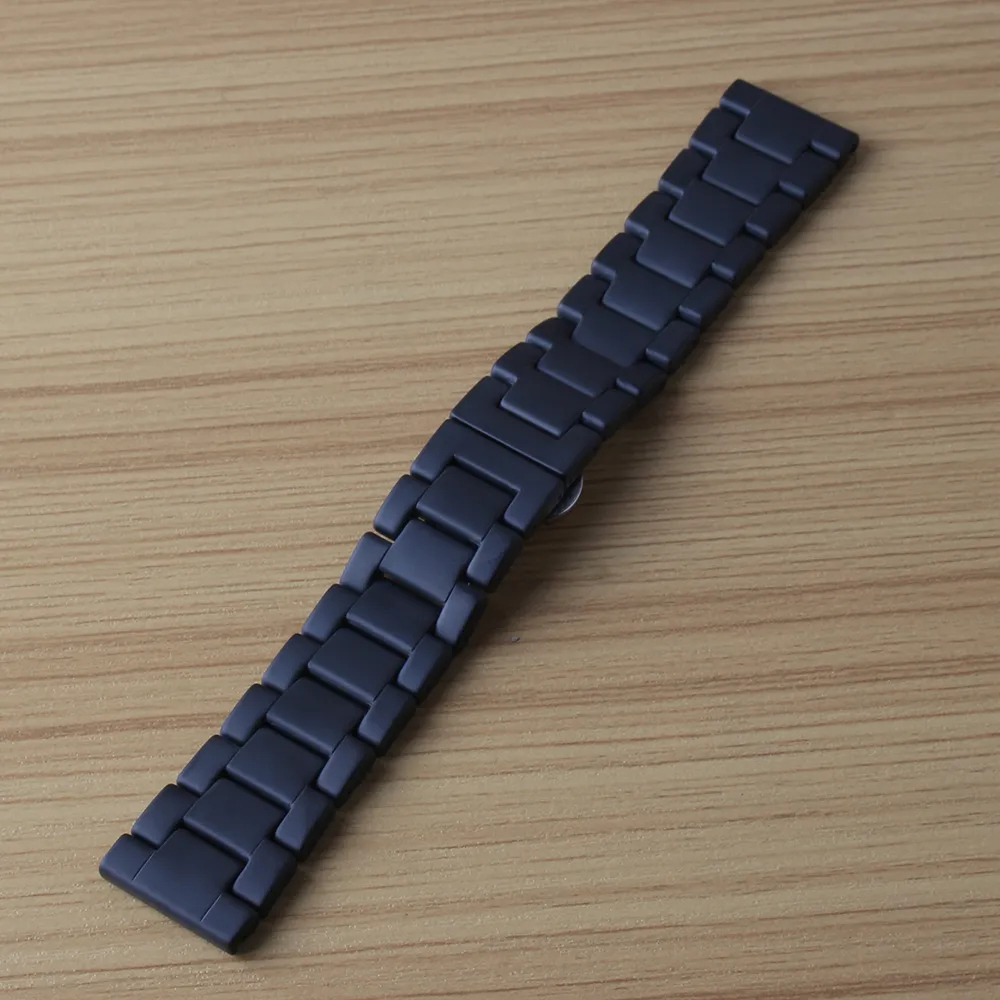 Black Polished and Matte Watchband Ceramic Watches Men Women Accessoires Fashion Bracelet avec papillon Boucle 20 mm 22 mm Fit SMAR3248952