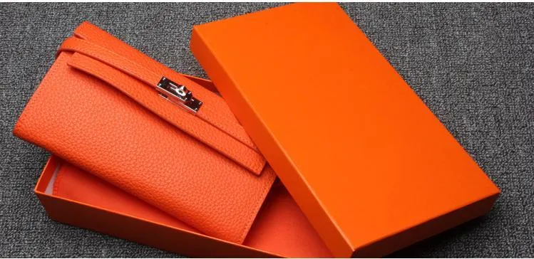 Die neue 2017 lange modische Damen-Handtasche aus Leder, modische Geldbörse mit großem Fassungsvermögen, kostenloser Versand