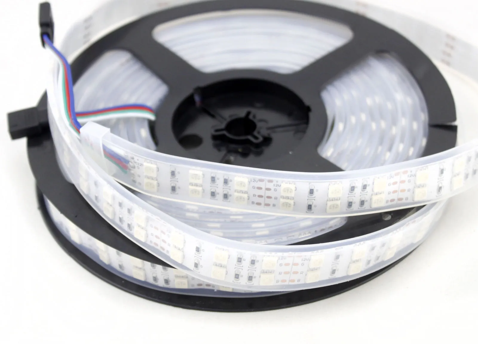 Toptan 5M 5050 SMD Çift Sıralı 600 LED Esnek Şerit Işıklar, beyaz kırmızı mavi yeşil rgb.