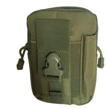 Plånbok Påseväska Telefonväska Utomhus Taktisk Hölster Militär Molle Hip Waist Belt Bag med dragkedja till iPhone / Samsung