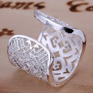 925 Sterling Silver Plaqué Coeur Anneau Pour Les Femmes Anneaux Ouverts Usine Prece Style Coréen Bijoux Accessoires Cadeau De Noël DHL