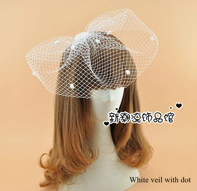Negro Retro Audrey Hepburn accesorios para el cabello de novia jaula de pájaros lindo velo de fiesta de boda Dot accesorios nupciales Whole5515837