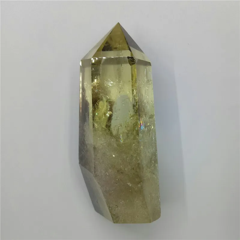 130 g reiki Natural citrine crystals point citrine quartz crystal wand POINT for gift HEALING 