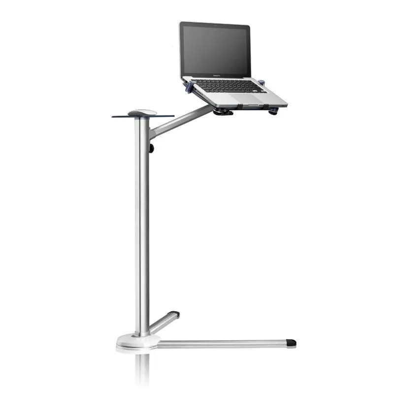 Rotation à 360 degrés UP-7 support de sol pour ordinateur portable réglable en hauteur avec plateau de souris en alliage d'aluminium ergonomie support de bureau pour ordinateur portable