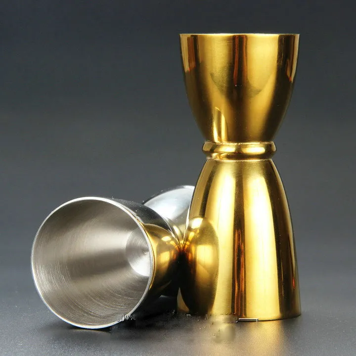 30/50ML Bar Stainless Steel Jiggers Measurement Ounces Cocktail Brass