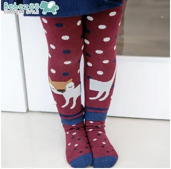 Marke Kleidung Cartoon Streifen Baby Leggings Elastische Baumwolle Weiche Mädchen PP Hosen Fuchs Pinguin Lion Kinder Strumpfhosen 6931