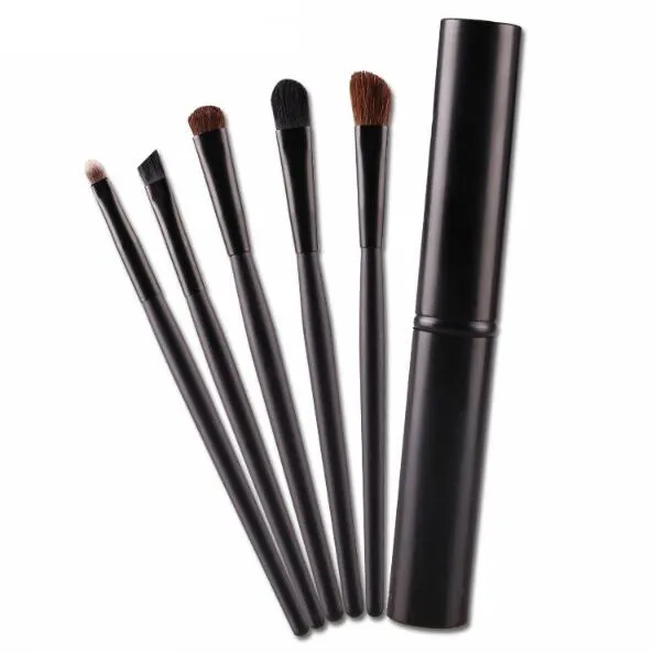 /Professional Eyeshadow Brush,Black/Pink Soft Pony Hair Makeup Brushes Set,Eye Make up Cosmetic Brush + Round Tube For Women