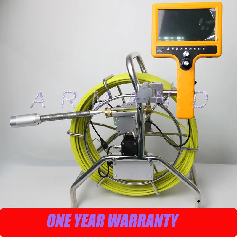 Pipe Inspection Camera System with 40mm Self-Levelling Camera Waterproof Borescope Endoscope underwater air duct push rod