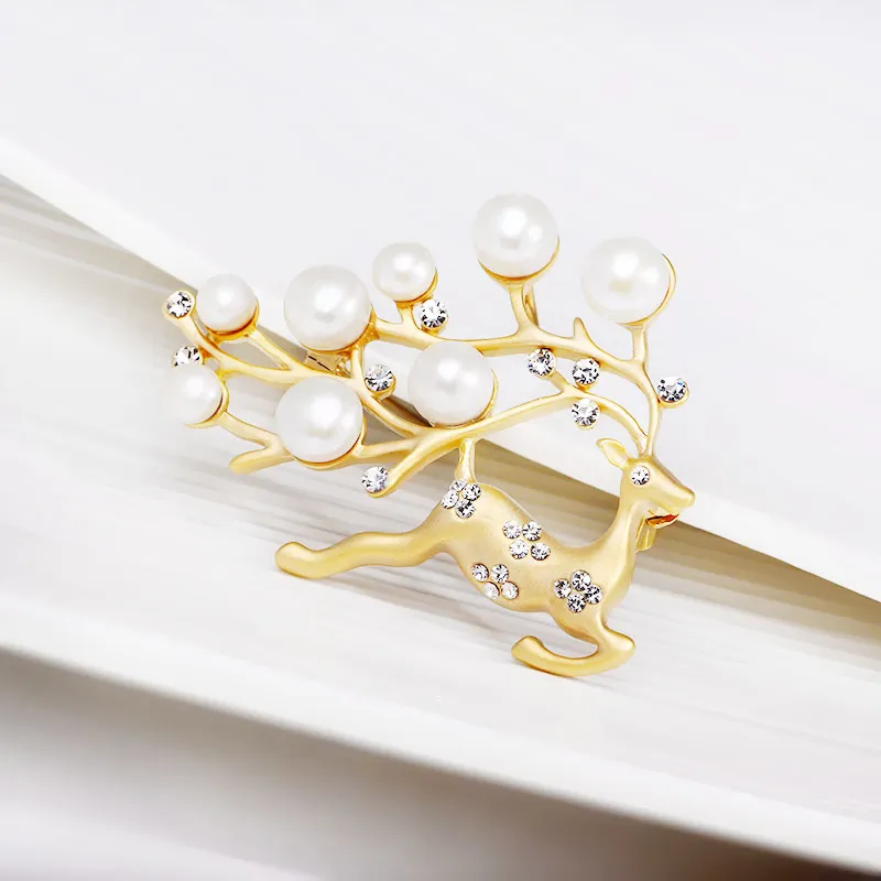 Pearl Rhinestone Brosch Pin Silver Gold-Plate Alloy Faux Diament Broach För Bridal Bröllop Kostym Party Dress Pin Gift 2016 Nytt mode