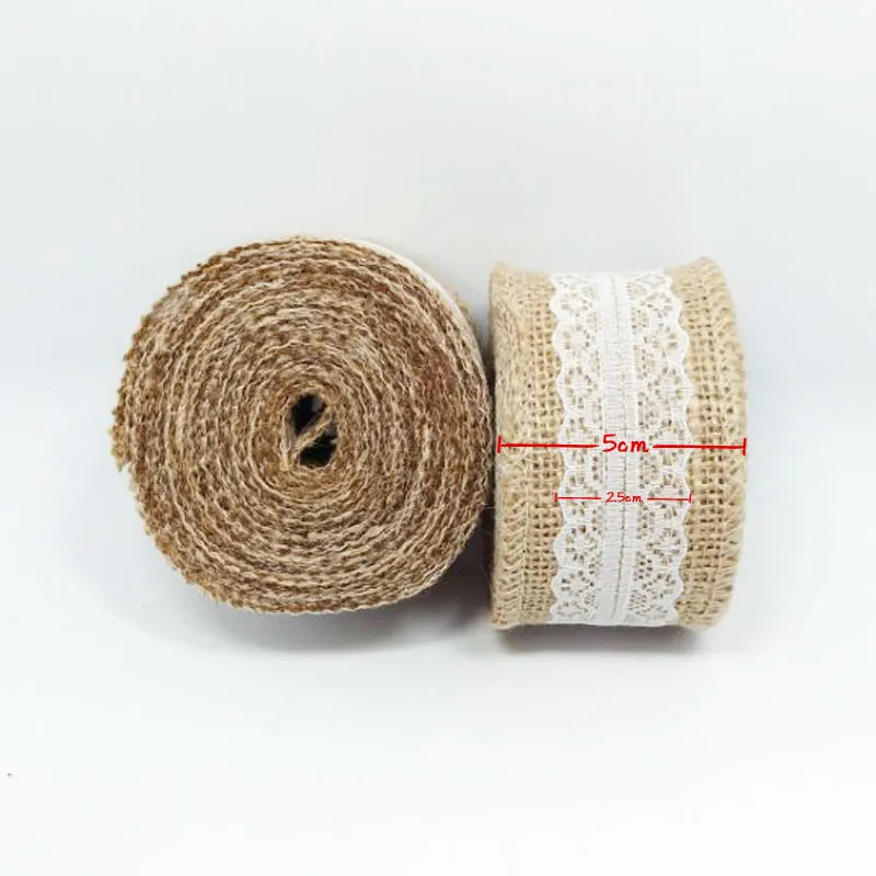 Nastro Rustico Per Matrimoni Nastro Di Iuta Con Pizzo Bianco BORDSTRACT - Rotolo 2,7 M X 15 Cm, Per Matrimoni, Decorazioni Rustiche Rotolo Juta 2.7 Metri