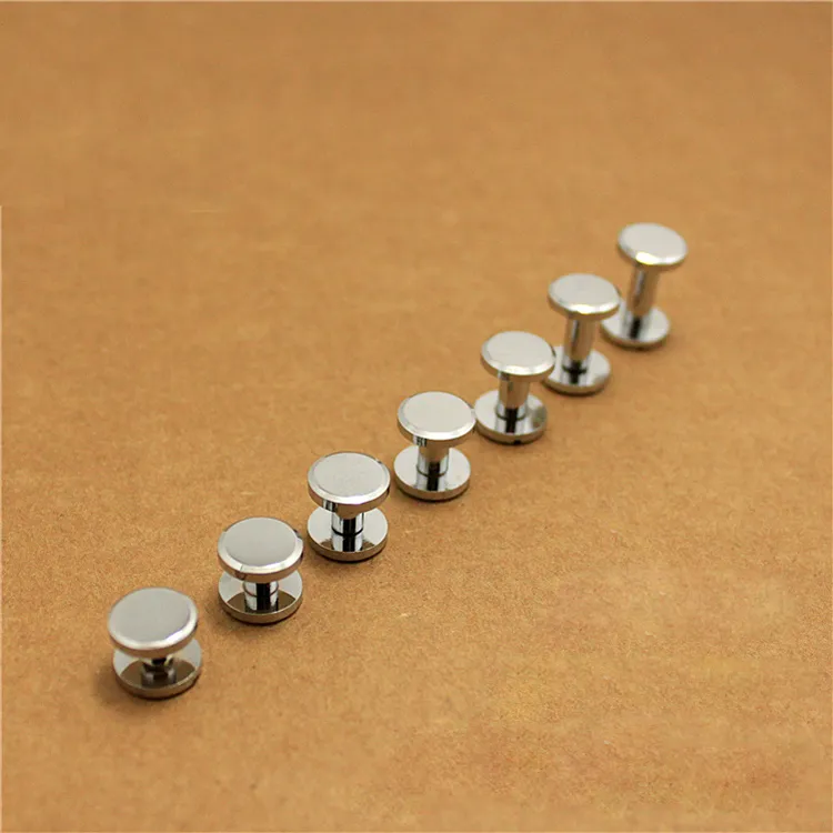 10mm Chicago Chrome plated wallet bag screw brass belt nail Rivet diy handmade fastener garmnet hardware leather part