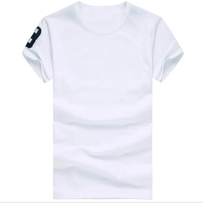 شحن مجاني 2016 القطن عالي الجودة جديد O-Neck Short Sleeve T-Shirt Men Thirts Thirts Style Style for Sport