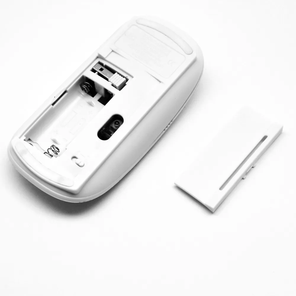 Hurtownie Darmowa Wysyłka Ultra Slim USB Bezprzewodowa Mysz Biała Mini Optical Mouse 30 sztuk / partia